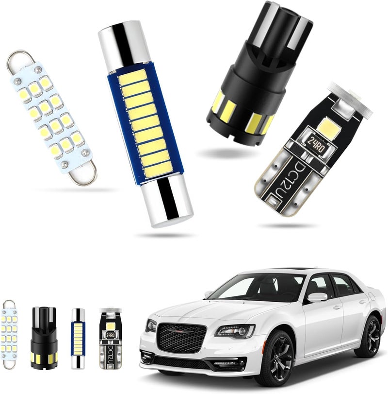 EASY EAGLE Interior Car-Lights for Chrysler-300-300C-2011-2021: 17 Piece Kit White LED Light Bulbs - Super Bright 6000K + Install Tool - Image 1